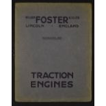 Traction Engines William Foster & Co. c1920s Catalogue a very impressive 44 page Trade Catalogue