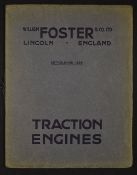 Traction Engines William Foster & Co. c1920s Catalogue a very impressive 44 page Trade Catalogue