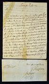 C19th copy of The Duke of Marlborough's last campaign -autograph letter from James Craggs the