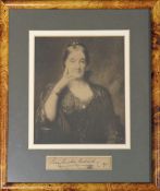 Mary Cordelia 5th Marchioness of Londonderry signed photograph display with signature below dated