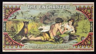 United States 'The Enchanter' Advertising Poster c1880s attractive multi-coloured tobacco-trade