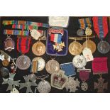 Mixed Selection of Military Badges and Medals to include GV ISM, GV Special Constabulary, 1902