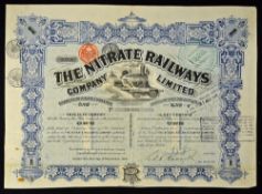 Chile Share Certificate The Nitrate Railways Company Ltd 1906 (British Company in Chile) Bearer