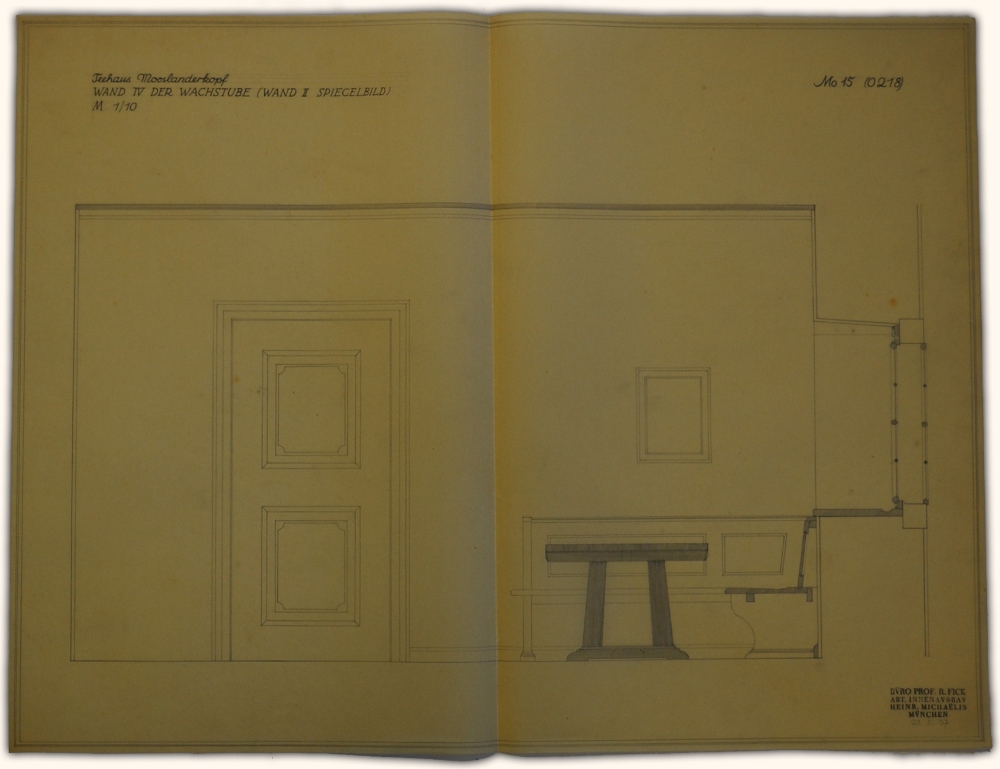 Collection of Original 1937 Hand Drawn Architectural Drawings of Adolf Hitler's Teahouse 'Teehaus - Image 9 of 18