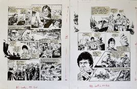 Original Comic Artwork Hand Drawn Chips Board Artwork in original Pen & Ink by Barrie Mitchell for