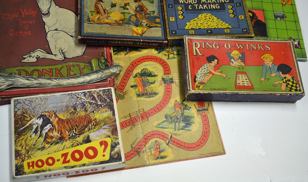 Selection of early Chad Valley board games to include 1909 Tailless Donkey, Winkles Wedding, Steeple - Image 4 of 4