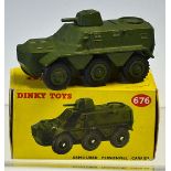 Dinky Toys Armoured Personnel Carrier No.676 (Alvis Saladin) in good condition with original box (