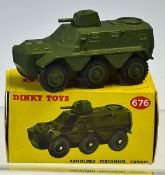 Dinky Toys Armoured Personnel Carrier No.676 (Alvis Saladin) in good condition with original box (