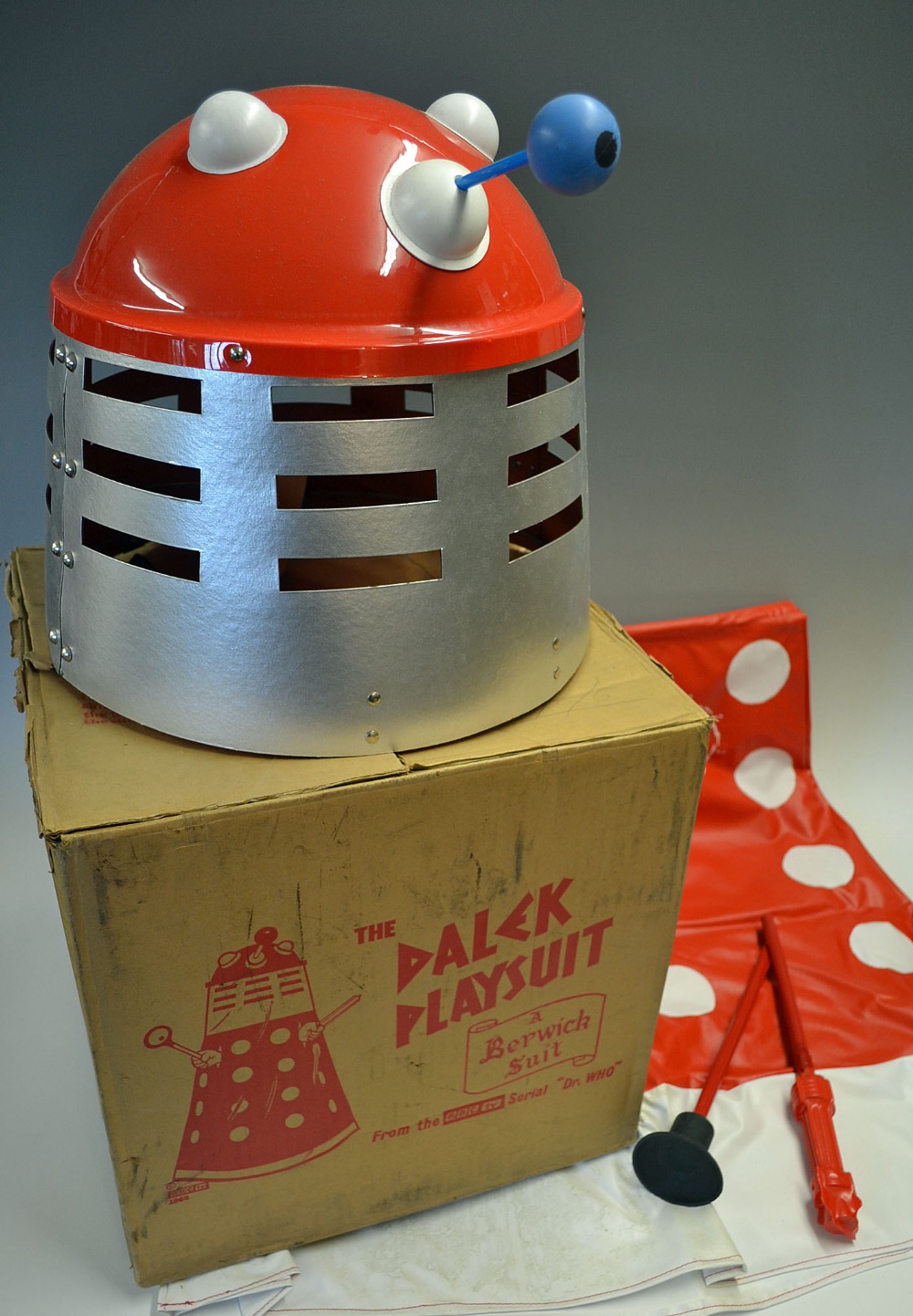 Berwick Dalek child's playsuit complete example with original attachments, housed in original box - Image 2 of 2