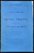 Motor Traffic Report 1913 relating to Traffic Safety in London and the increasing number of fatal