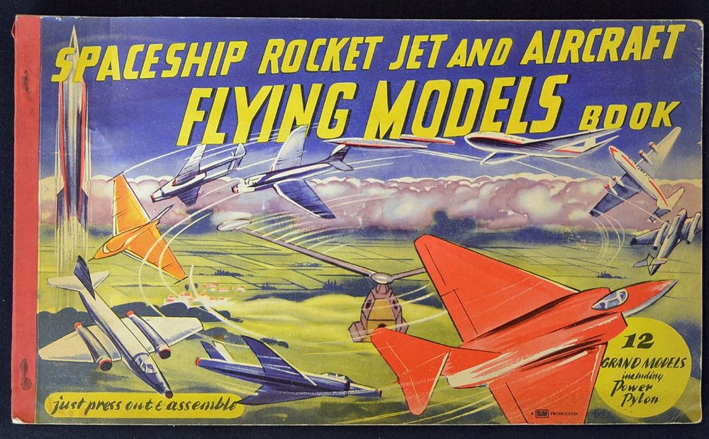 Spaceship Rocket Jet and Aircraft Flying Models Book 28 page book having some missing pieces, others