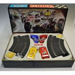 Meccano Tri-ang Scalextric Set 30H having two cars Electra (Red) and Javelin (Yellow) with track and
