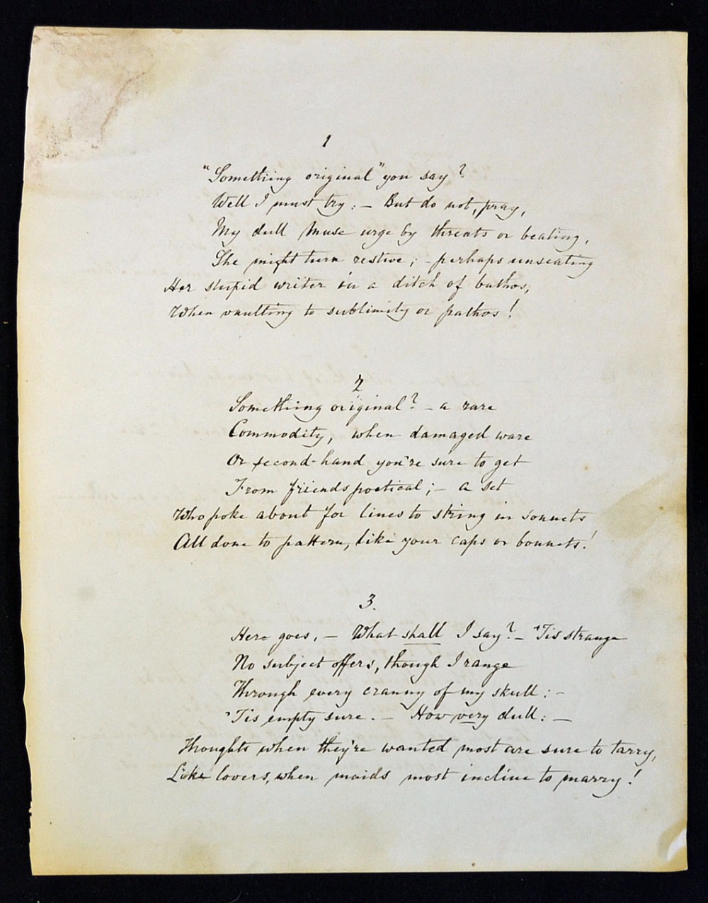 John Roby 1793-1850 Unpublished poem of nine stanzas in Roby's own hand, signed and inscribed ' - Image 5 of 5