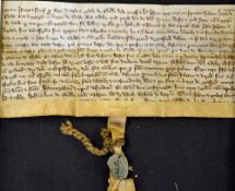 Cheshire  1297 Deed of Gift in relation to Cheadle a Burgage tenement in Cheadle from the Lord Simon