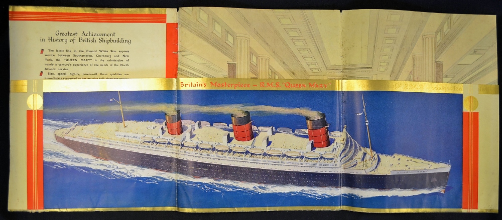 Maritime RMS Queen Mary Cunard White Star Souvenir Booklet 'The Stateliest Ship Now In Being' an - Image 2 of 3