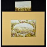 The Crystal Palace Exhibition 1851 a very beautiful multi-coloured and gold of panoramic view of