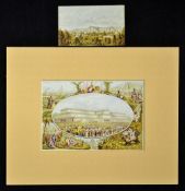 The Crystal Palace Exhibition 1851 a very beautiful multi-coloured and gold of panoramic view of