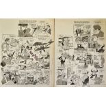 Original Comic Artwork Hand Drawn Benny Hill Story Board Artwork in original Pen & Ink By Bill