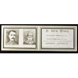 Crime and Punishment The Tottenham Murders 1909 Scarce Folding Memoriam Card "In Loving Memory of