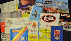 Selection of 1950s/1960s Advertising leaflets featuring Hornby, Bayko, Dublo, Revell, Aurora,