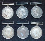 WWI British War Medals 55031 Hemmingway, 90327 Barker, 3710 Joyser, 27927 Ewbank, M2-121061