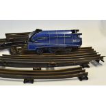 Chad Valley 'Merlin' 0 Gauge tinplate locomotive with a 2-4-0 wheel arrangement, battery operated,