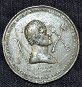 Brazil Commemorative Medallion for the Coronation of Emperor Pedro II 1841 Obverse portrait of the