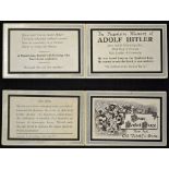 Scarce Adolf Hitler Memorial Card 'In repulsive memory of Adolf Hitler alias Adolf