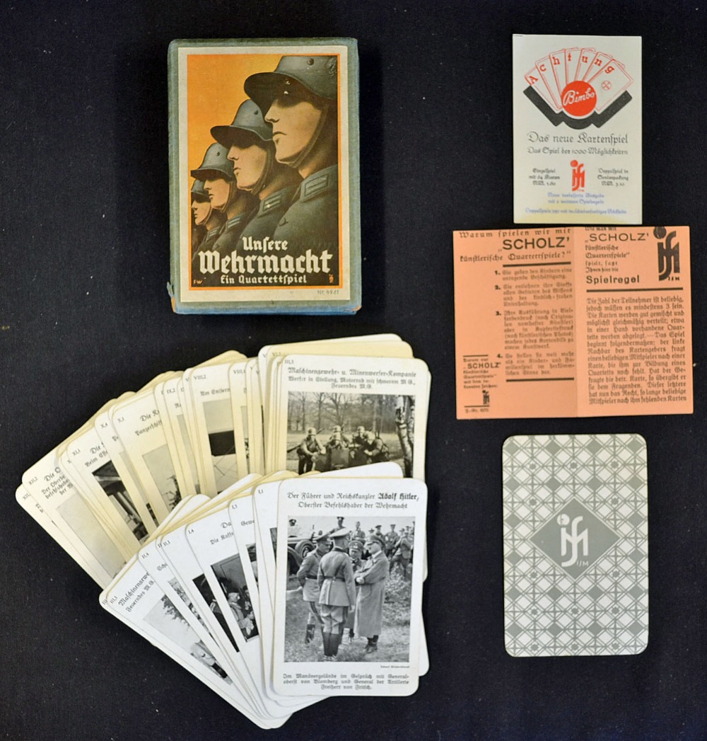 Rare Nazi Quartet Card Game ISM cards 'Our Armed Forces Card Game' complete with original box, and - Image 2 of 2