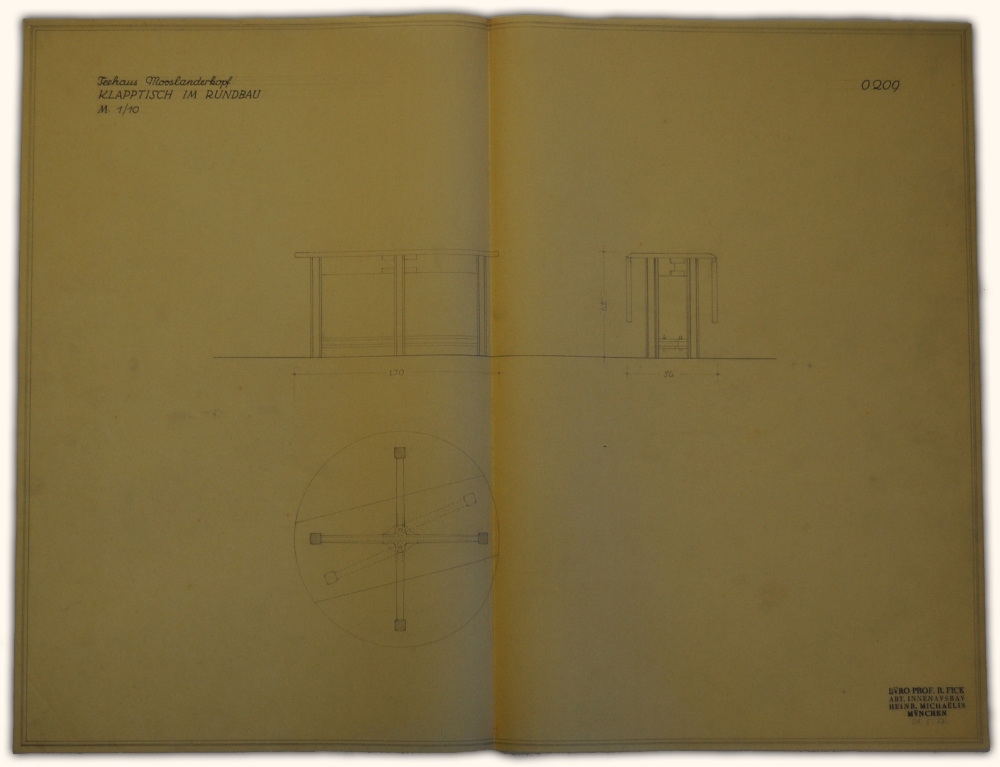 Collection of Original 1937 Hand Drawn Architectural Drawings of Adolf Hitler's Teahouse 'Teehaus - Image 12 of 18