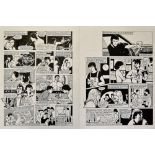 Original Comic Artwork Hand Drawn Pop Star Paul Young Story Board Artwork in original Pen & Ink by