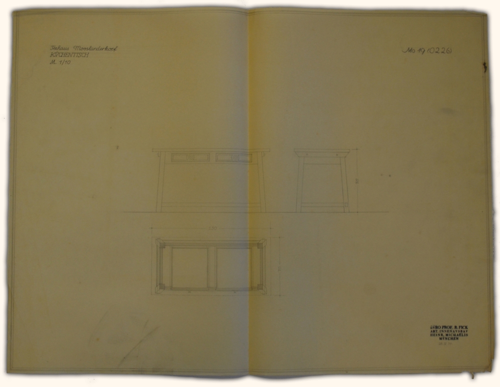 Collection of Original 1937 Hand Drawn Architectural Drawings of Adolf Hitler's Teahouse 'Teehaus - Image 11 of 18