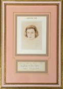 Royalty HRH Princess Alexandra signed Christmas message and print display The Honourably Lady