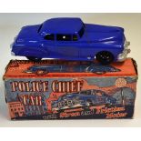 Louis Marx Toys Police Car with Siren and Friction Motor in original box some scuffing to box