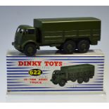 Dinky Toys 10- Ton Army truck No.622 (Foden) in good condition with driver and in original box (