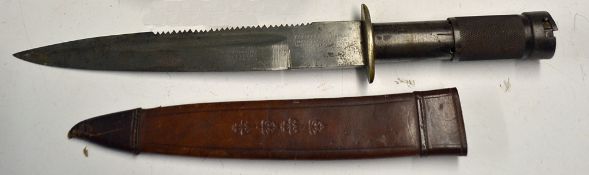 Victorian Baldock Spear Knife with hollow grip system to allow a wooden shaft to be inserted to