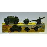 Dinky Toys 25 Pounder Field Gun Set No.697  to include Artillery Tractor No.688, Trailer No.687