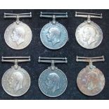 WWI British War Medals 4550 Grundy, 312246 Waudby, LZ3861 Kirkton, 58448 Easson, 80892 Clifford