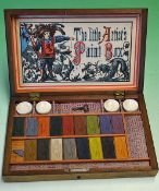 Victorian / Edwardian Water Colour Paint box having 18 different colours unused featuring a Zulu