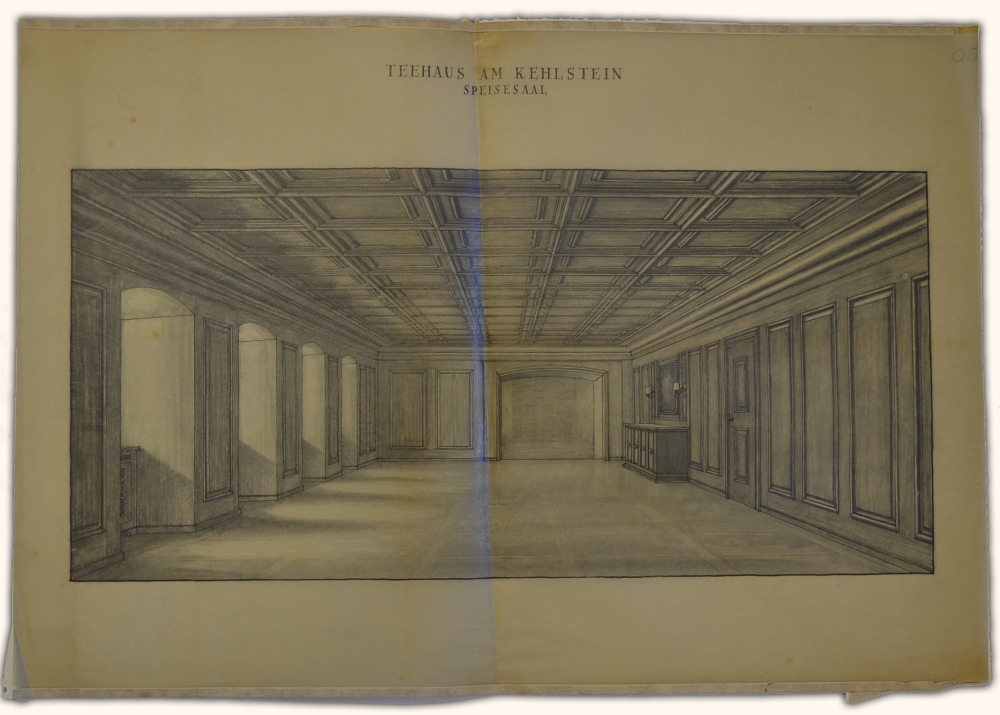 Collection of Original 1937 Hand Drawn Architectural Drawings of Adolf Hitler's Teahouse 'Teehaus - Image 8 of 18