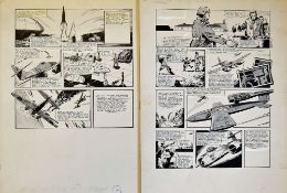 Original Comic Artwork Hand Drawn World At War Story Board Artwork in original Pen & Ink featuring