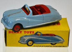 Dinky No.106 Austin Atlantic Convertible pale blue, red interior and ridged hubs with black smooth