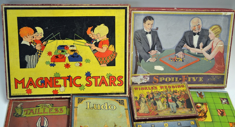 Selection of early Chad Valley board games to include 1909 Tailless Donkey, Winkles Wedding, Steeple - Image 2 of 4