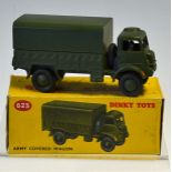 Dinky Toys Army Covered Wagon No.623 (Ford) in good condition with driver, c/w original box (writing