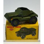 Dinky Toys Scout Car No.673 (Dingo) in good condition with original box (writing on), does not