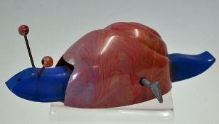 Tri-ang Minic Clockwork Snail by Lines Brothers Ltd working with Key 19cm