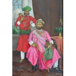 India Nobleman Painting a finely executed painting of an Indian nobleman, probably a Maharajah,