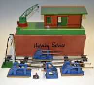 Hornby 0 Gauge Tinplate Track and Accessories to consist of No. 2 Goods Platform with tinplate crane