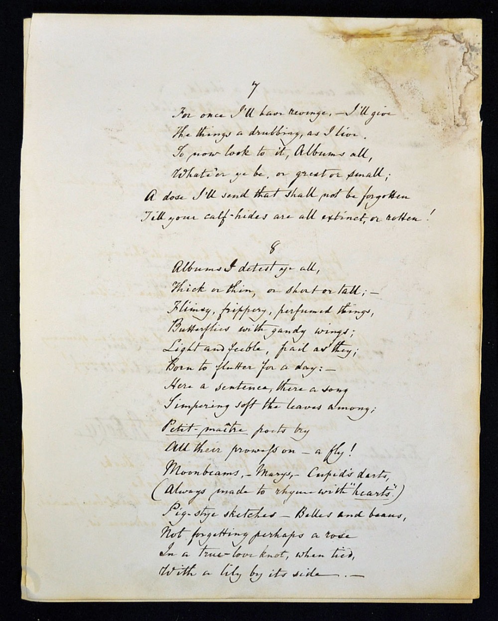 John Roby 1793-1850 Unpublished poem of nine stanzas in Roby's own hand, signed and inscribed ' - Image 3 of 5