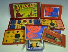 Selection of French Boxed Meccano to include Set 1A, two B Sets of Cogs, Electric Motor together